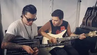 Jam Session With Synyster Gates / Getting His Stage Played Guitar