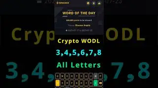 Binance Crypto WODL Answers Today | All Letters WOTD | All Word | Binance Angels Theme