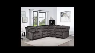 Modular Power Reclining Sectional in Grey By Milton Green Stars #short