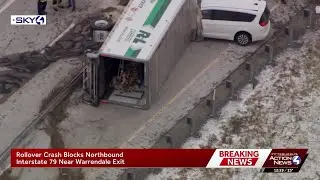 3 people taken to the hospital after crash on I-79