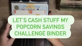 Cash Stuffing My Popcorn & Food Themed Savings Challenges || Holidays Binder