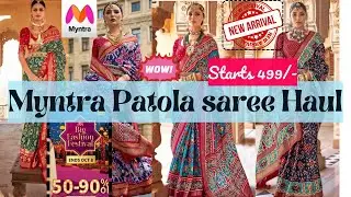 Myntra  Patola Saree Haul | Affordable Sarees Starting ₹499 | Festive Special! #viralvideo #diwali