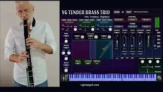 Flugelhorn, Trombone, Tuba Virtual Instrument - VG Tender Brass Trio, VST EWI4000s and MusiKraken.