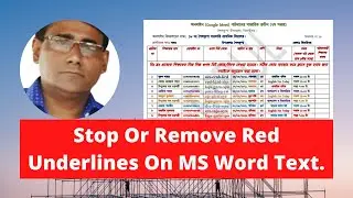 Red underline in MS Word | How to Add or Remove Red Underline in MS Word-BipulVision71