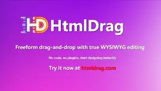 HtmlDrag - Freeform Drag & Drop HTML Editor for Final Tweaks
