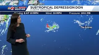 Don weakens to subtropical depression