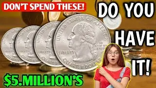 Top 10 Ultra Rare & Valuable State Quarter dollar coins That Could Make You Rich!Coins worth money!
