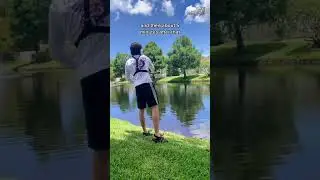 Personal Best Tarpon In TINY COMMUNITY POND?!? #fishing #shark #beachlife #beachfishing #tarpon