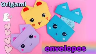 DIY Origami paper cat envelope | paper pocket gift idea