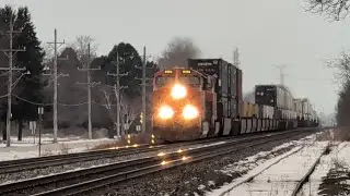FULL SPEED Intermodal Train!  | Mazon, IL