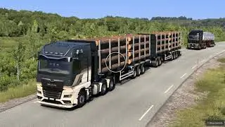 【YG Log 249：260111-03】ETS2：イヴァロ － ロヴァニエミ（丸太：自社トレーラー）