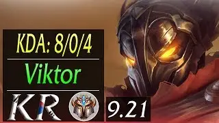 Viktor KR MID Replay | KDA: 8/0/4 | Season 9 | Patch 9.21