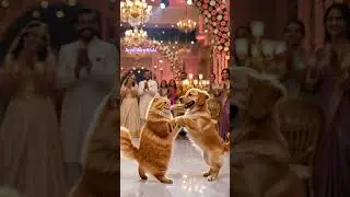 🥰Cat & Dog Dancing Like They Own the Wedding Floor 🐾🔥#catanddog#cutepets#petdance#animalreels#funny