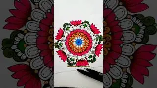 Exquisite Lotus Mandala Design with Vibrant Colours #mandalaart #lotusflower
