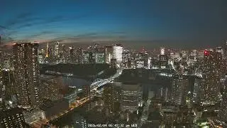 Tokyo Sunset 4K | Minato & Tsukiji City View Japan | Archive 2026-02-04