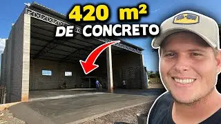 O PISO DO BARRACÃO FICOU PRONTO! | FORAM 7 CAMINHÕES DE CONCRETO USINADO!