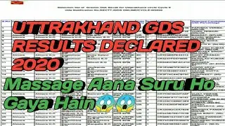 Uk Post Office GDS Results 2020/Uttrakhand Gds Results Declared 2020/Uk Post Office Results