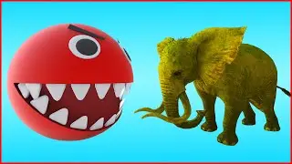 Zombie elephant vs Red Pacman Zombie elephant multiverse battle part02 | Versuslife ep.40