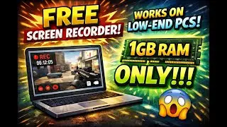Best Free Screen Recorder for Weak PCs without watermark (1GB RAM Only!)