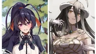 Akeno x Albedo Fusi&oacute;n?! 😳🤯 #highschooldxd #overlord #aidesigns #anime