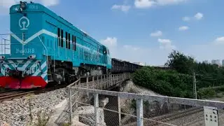 Mesmerizing Blue Train in Action | A Journey Through Breathtaking Scenery!