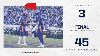 2021 American Football Highlights: East Carolina 45, Temple 3 (Nov. 6, 2021)