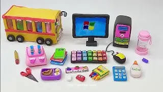 DIY Miniature School Supplies & Tech! 🎒💻 | how to make miniature polymer clay school supplies 