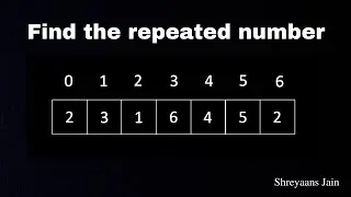 Find the Duplicate number | Leetcode 287 | Animation | Intuition