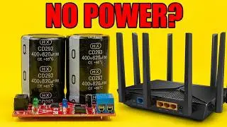 Источник бесперебойного питания (ИБП) для WiFi-роутера и принтера с использованием конденсаторов
