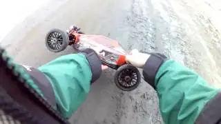 Very fast RC HPI Vorza high speed wet road
