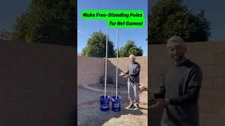 Make Free-Standing Poles For Net Games! #physicaleducation #backyardgames
