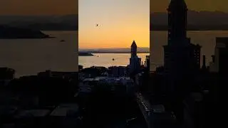 Seattle Sunsets Are Absolutely Amazing 💗🤯☺️#seattleapartment #seattlesunset #elliotbay #blessed