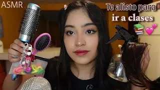 ASMR roleplay tu hermana mayor te peina para ir a la escuela ✏️💗