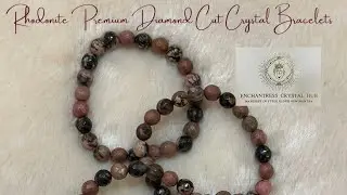 Rhodonite Premium Faceted Diamond Cut Crystal Bracelets 🤍