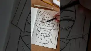 How to draw Obanai😷🐍 #obanai #tanjiro #kny #demonslayer #anime #art #animedrawing #shorts