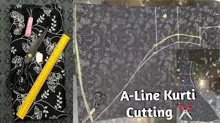 A-line Kurti | How to cut A-line Kurti | A-line Kurti Cutting and Stitching for Beginners
