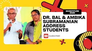 Guest of Honour Speech | Dr. Bal Subramanian & Ambika Subramanian | Investiture Ceremony 2025