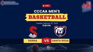 Sierra vs Santa Rosa Junior College Men's Basketball LIVE 2/10/26