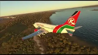 Kenya Airways engine failure Emergency landing into Mombasa HKMO MSFS