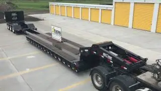2017 GLOBE 55 ton Extendable stretch lowboy with 4th axle fli For Sale