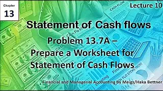 Chapter 13 | Lecture10 | 13.7A | Worksheet for CashflowStatement | Financial & Managerial Accounting