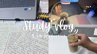 Study vlog | waking up at 5am, notes, lots of studying, study productive, motivation🌷