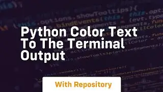Python color text to the terminal output