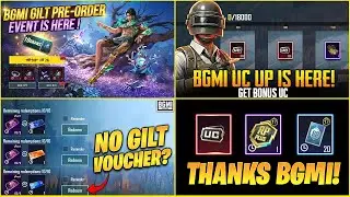 😱BGMI 4.2 NEW UC UP & GILT PRE-ORDER EVENT IS HERE | BGMI SEND ME GIFTBG | GLACIER NEW CHANGE?