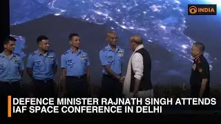 Defence Minister Rajnath Singh Attends IAF Space Conference in Delhi | Latest | DD India Live