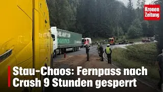 Stau-Chaos: Fernpass nach Crash 9 Stunden gesperrt | krone.tv NEWS