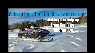 Ремонт сцепления и тормозов снегохода Polaris Indy 500