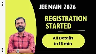 JEE MAIN 2026, Registration Started