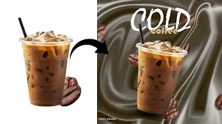 How to make coffee texture poster design