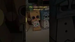 making a Looey paper dolls GONE WRONG😭 |dandys world| #dandysworld #fyp #papercraft